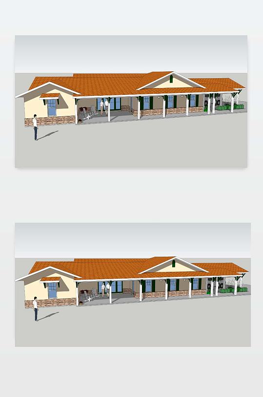 别墅SU模型下载-众图网