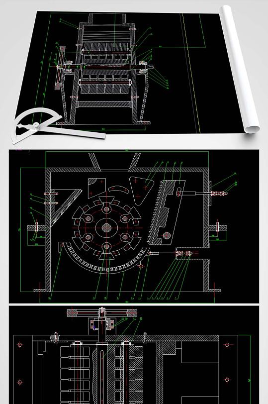 超细粉碎机CAD设计图
