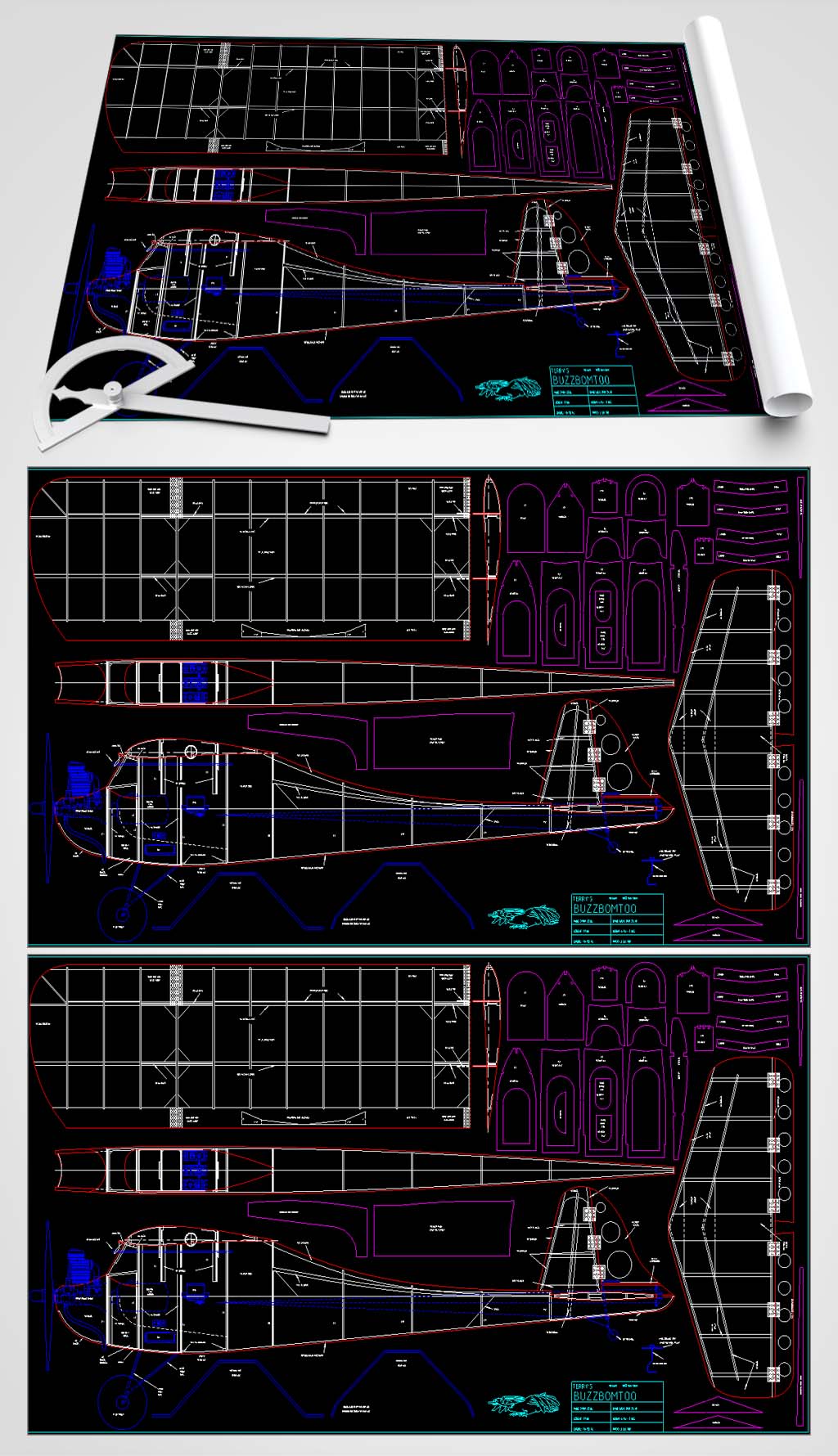 飞机玩具cad图纸