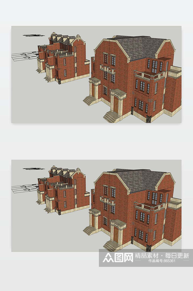 别墅设计模型下载素材