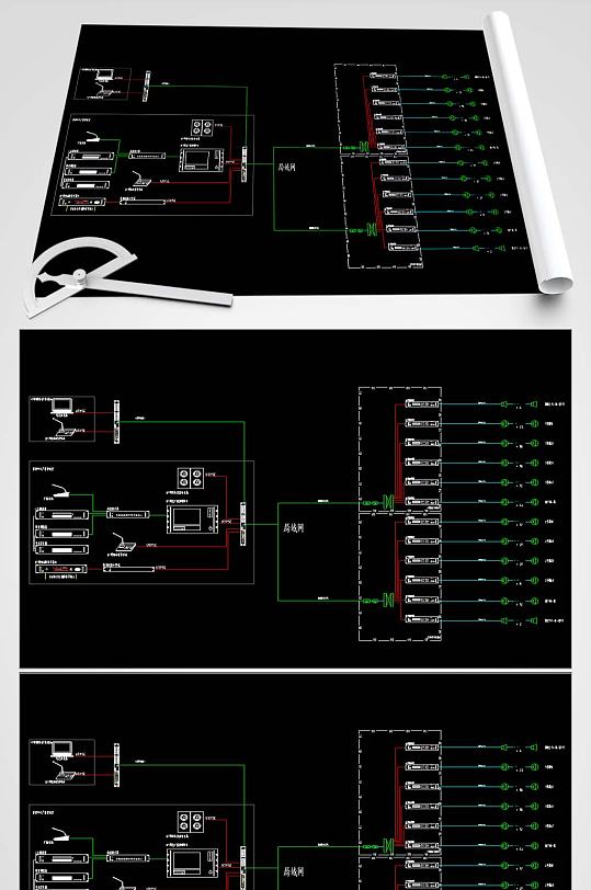 背景音乐系统CAD平面图