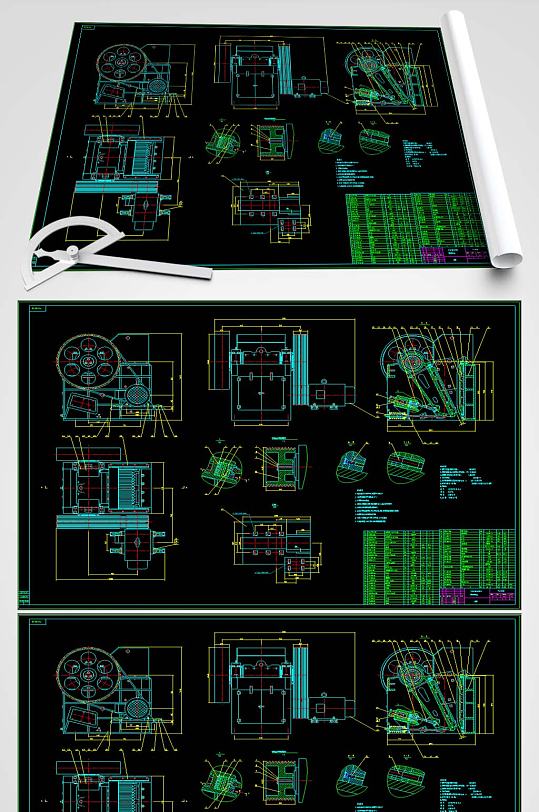 PE600X900颚式破碎机总图-众图网