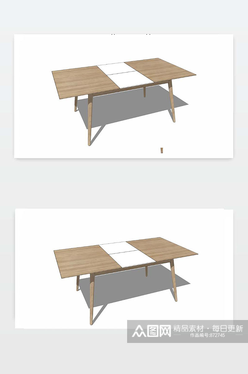 餐桌模型3D下载素材
