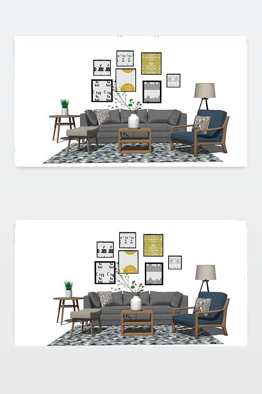 沙发模型3D下载-众图网