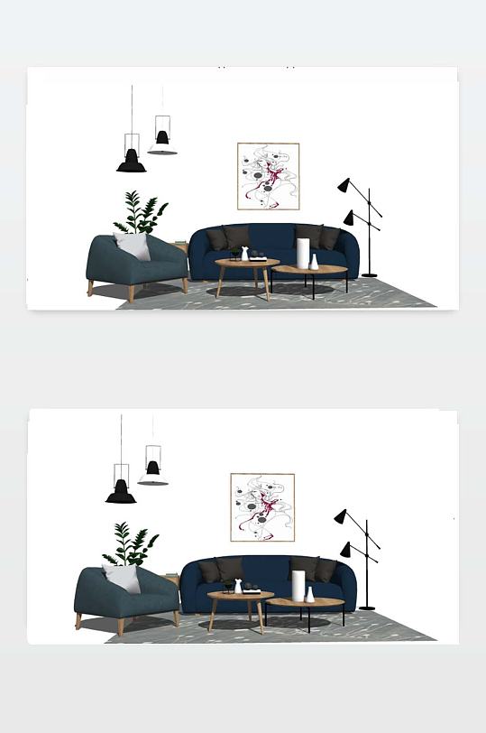 沙发模型SU下载-众图网