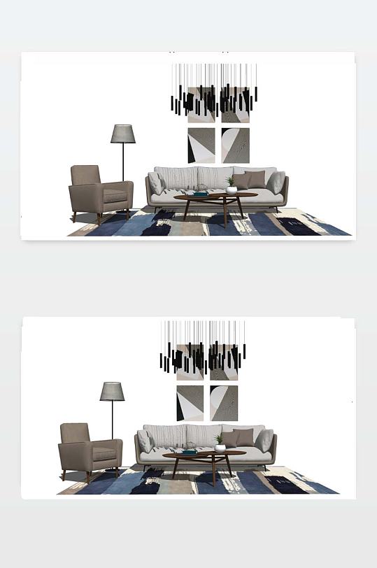 沙发设计3D模型-众图网