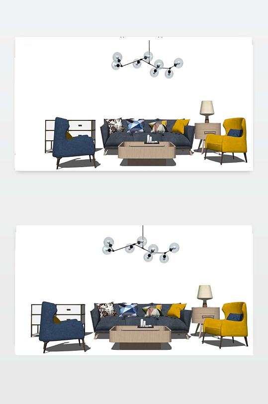 沙发设计SU模型-众图网