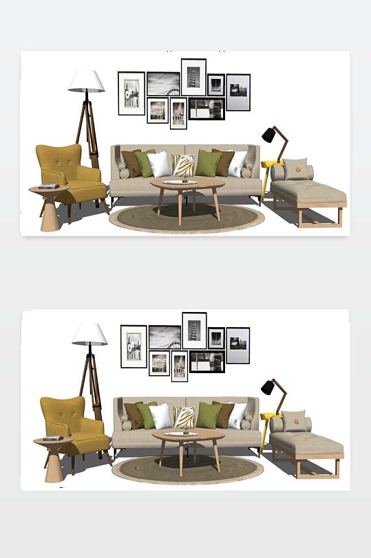 3D沙发模型下载-众图网