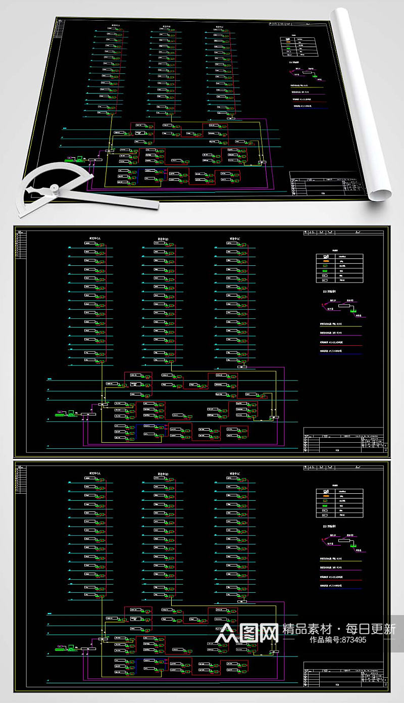 楼控系统CAD平面图素材