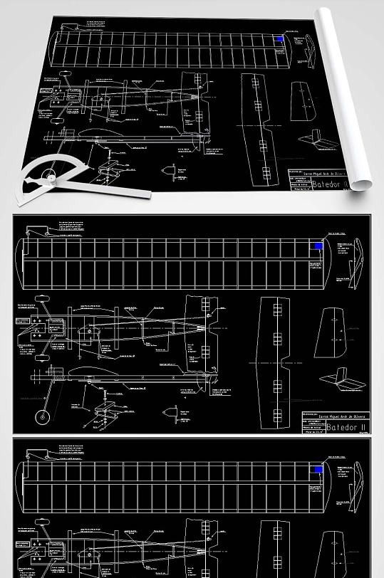 CAD飞机玩具图纸-众图网