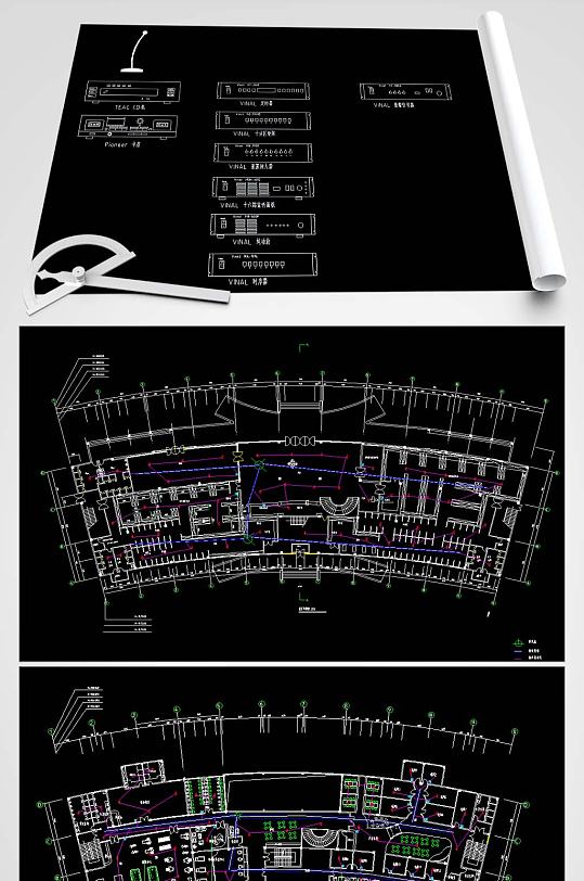 全套背景音乐CAD图纸