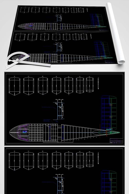 飞机拼插玩具图纸-众图网