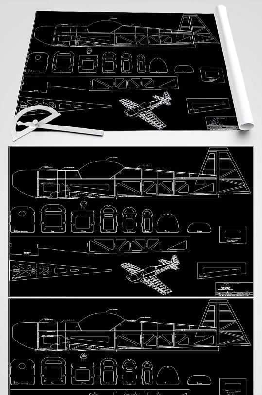 飞机玩具CAD图纸-众图网