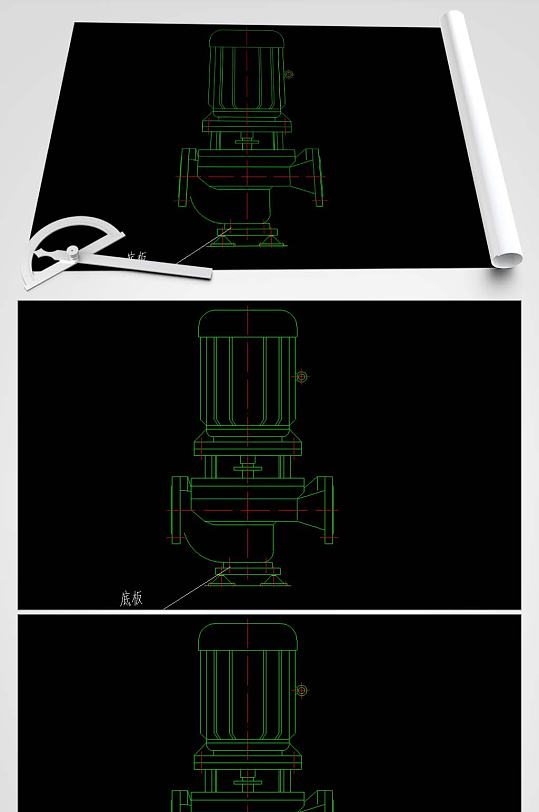管道泵CAD平面图