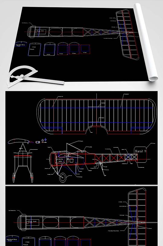 飞机玩具CAD图纸-众图网