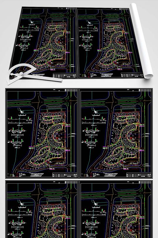 综合管线CAD平面图-众图网