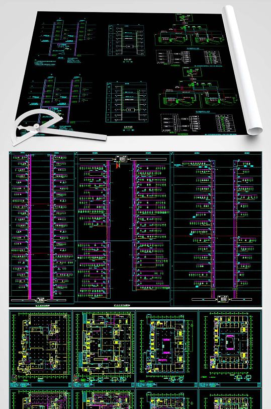 广场弱电CAD平面图-众图网