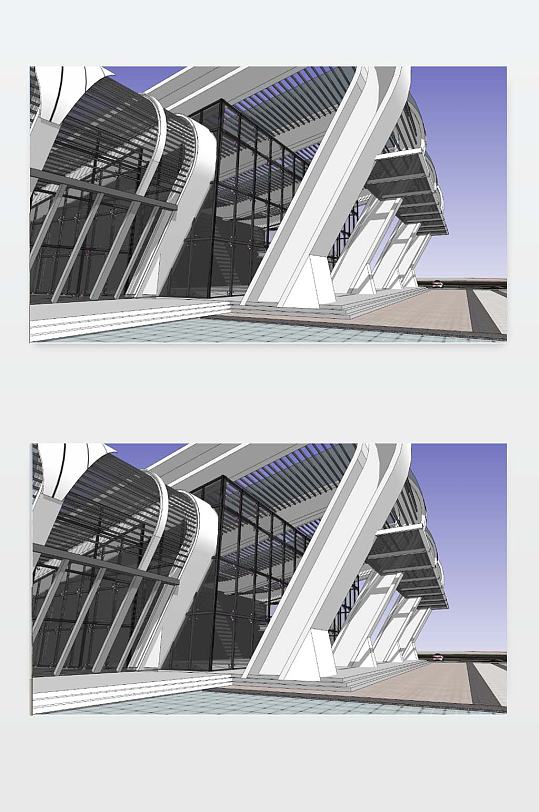 车站3D模型下载