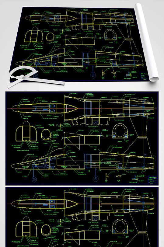 飞机玩具CAD设计图-众图网