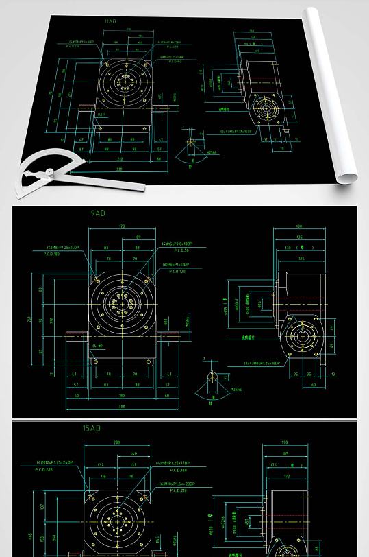 凸轮分割器CAD-众图网