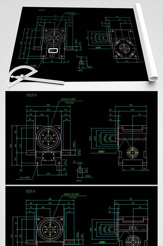凸轮分割器设计图-众图网