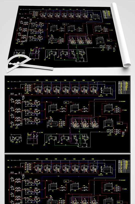 300T除盐水工艺流程图-众图网