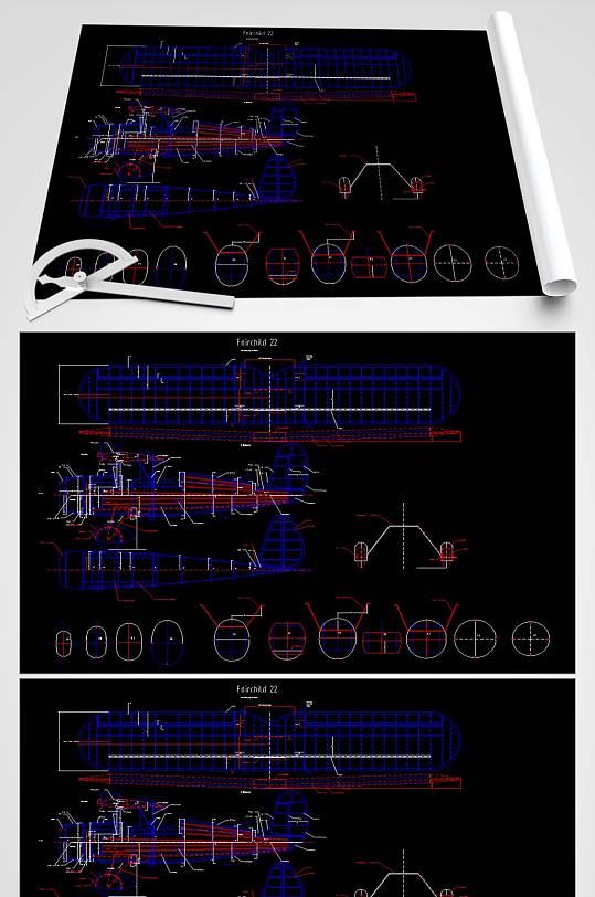 飞机玩具CAD设计图-众图网