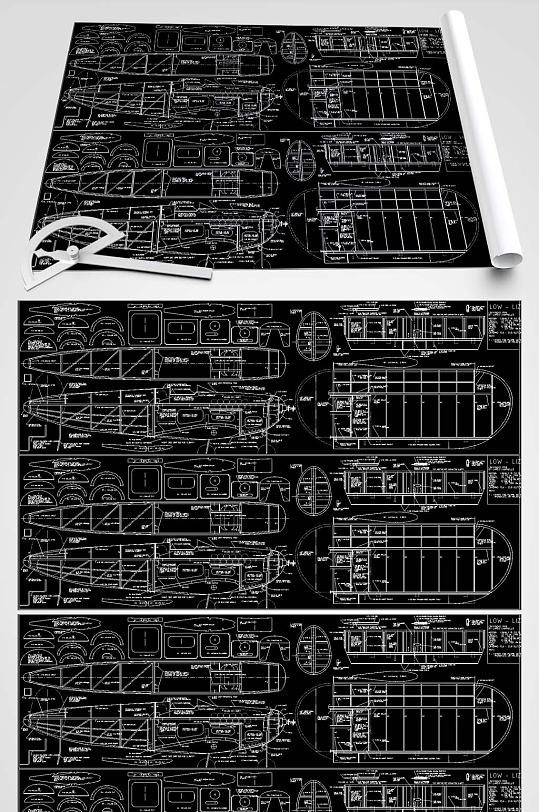 飞机玩具CAD平面图-众图网