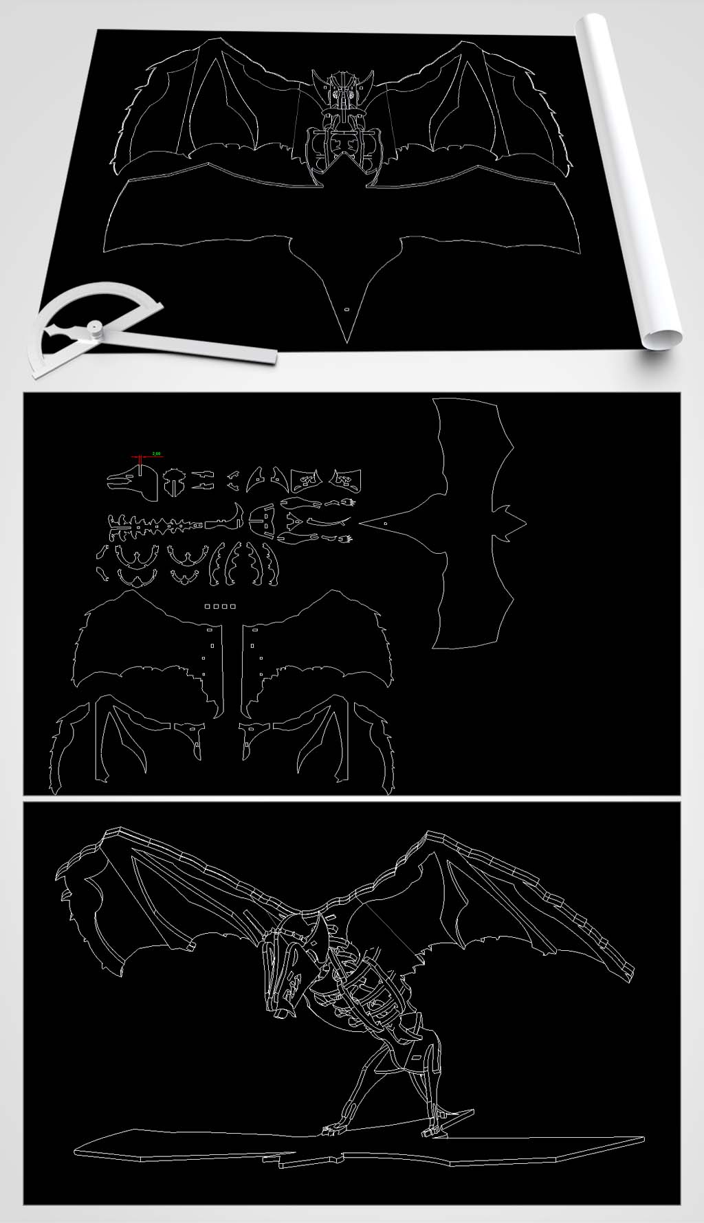 蝙蝠镖图纸图片