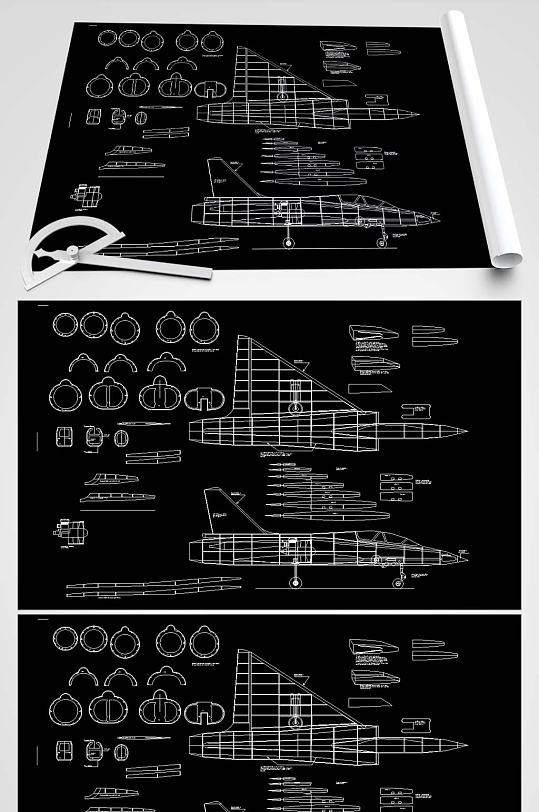 CAD飞机玩具图纸-众图网