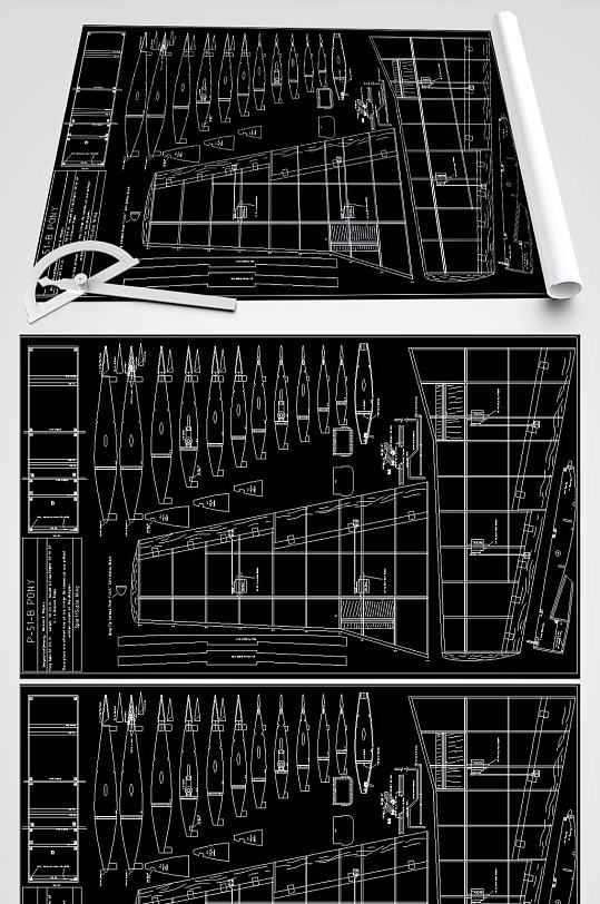 飞机拼插玩具图纸-众图网