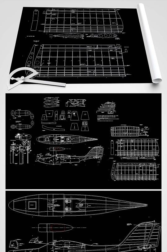 飞机拼插玩具CAD图纸-众图网