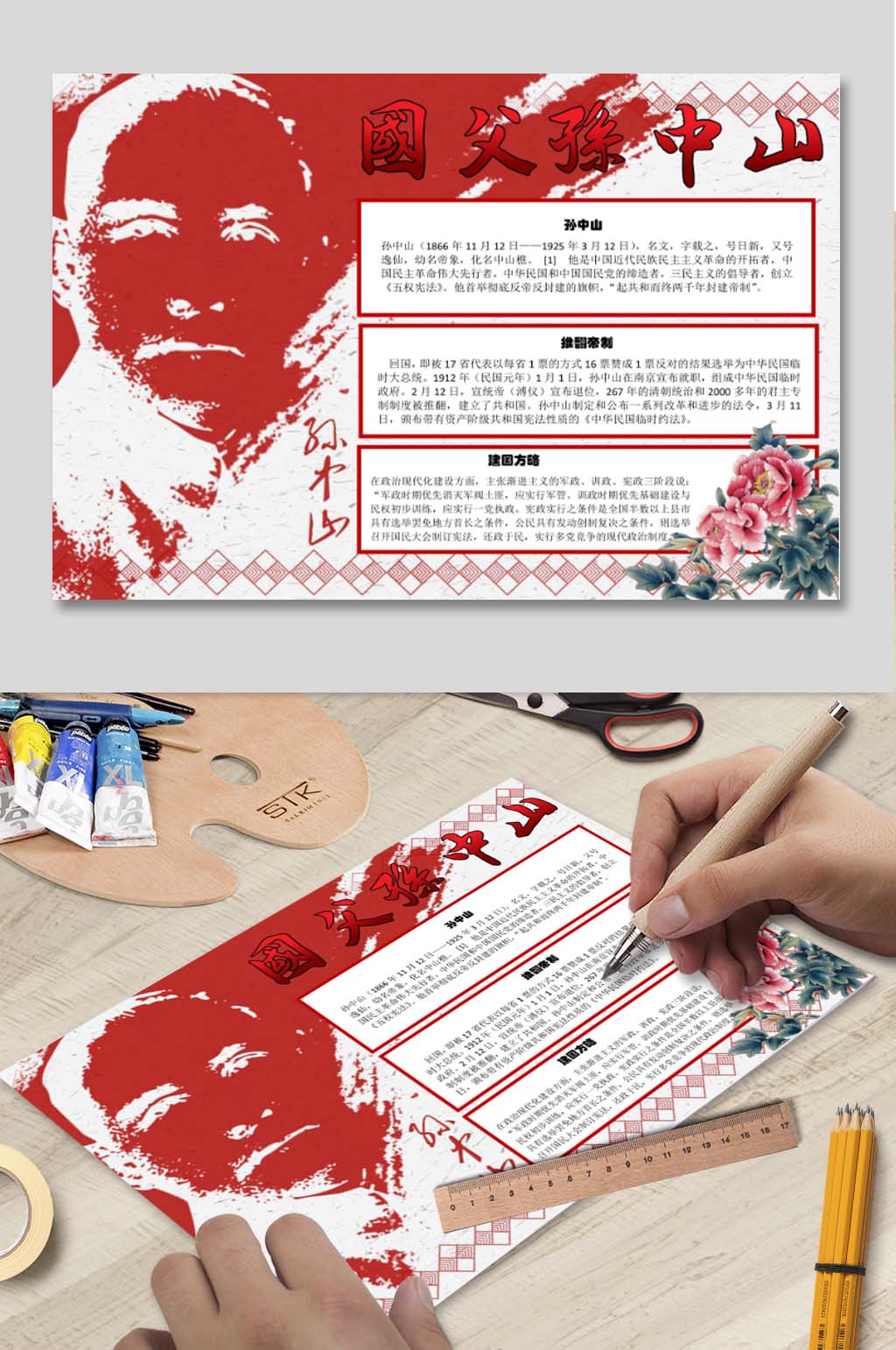 孙中山WORD小报素材