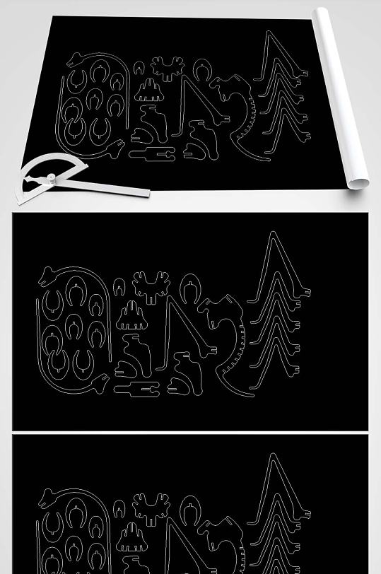 蟋蟀拼插玩具图纸-众图网