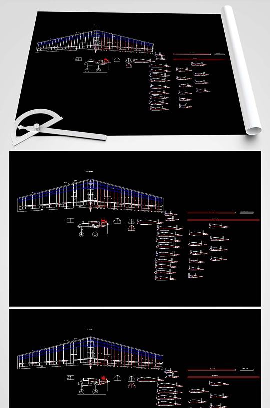 飞机拼插玩具图纸-众图网