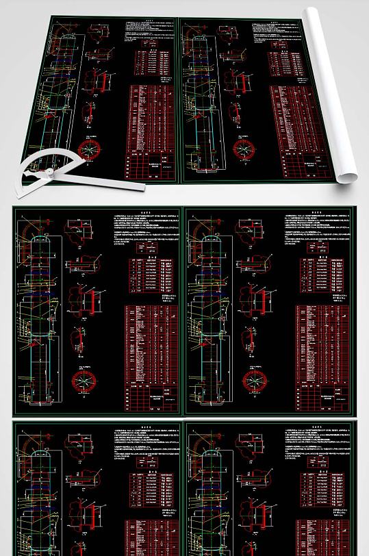 板式精馏塔CAD图纸