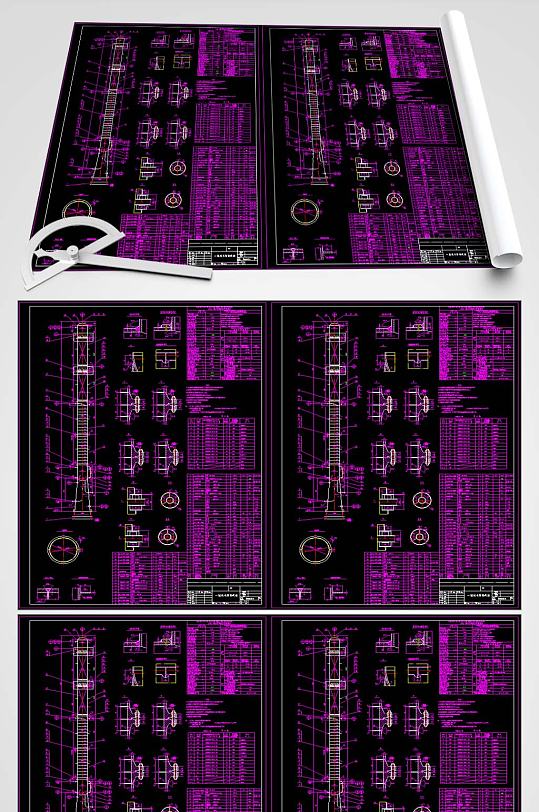 间歇蒸馏塔平面图-众图网