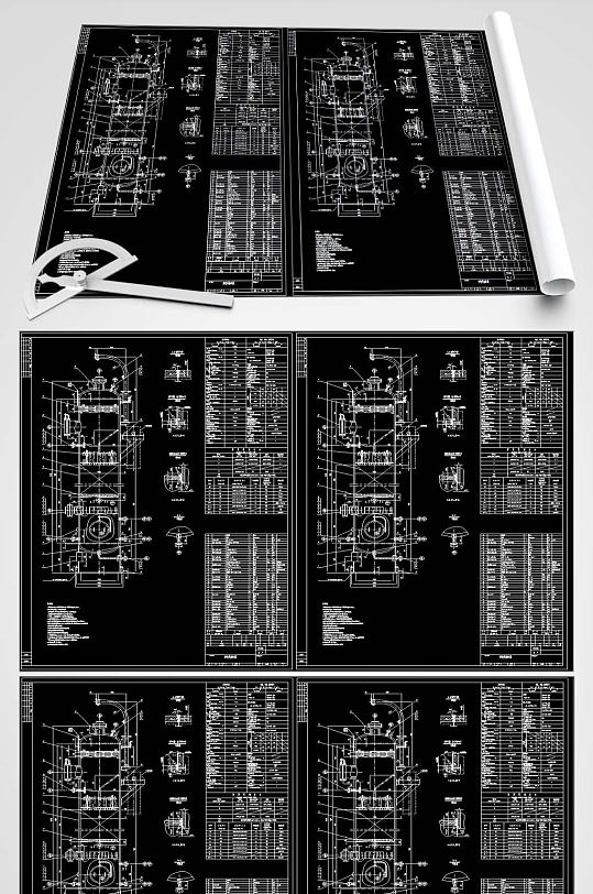 吸收塔CAD平面图-众图网