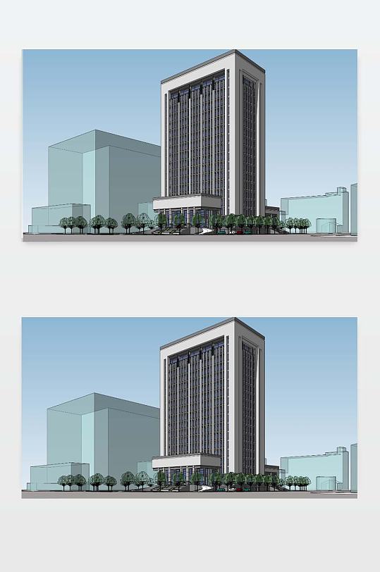 3D办公楼设计下载-众图网