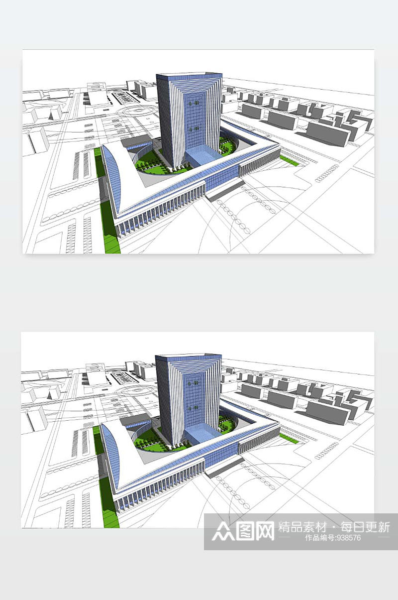办公楼效果图下载素材