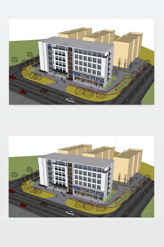 办公楼模型图下载-众图网