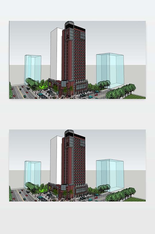 3D办公楼模型图下载