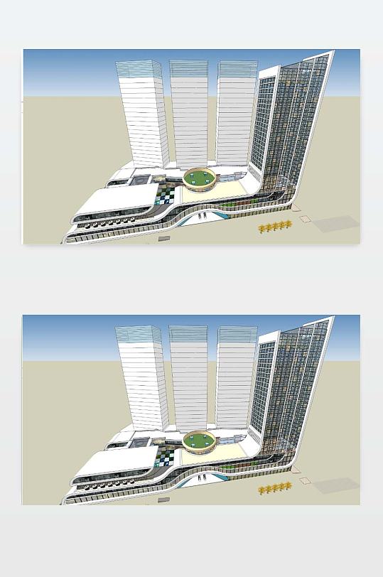 办公楼3D设计下载