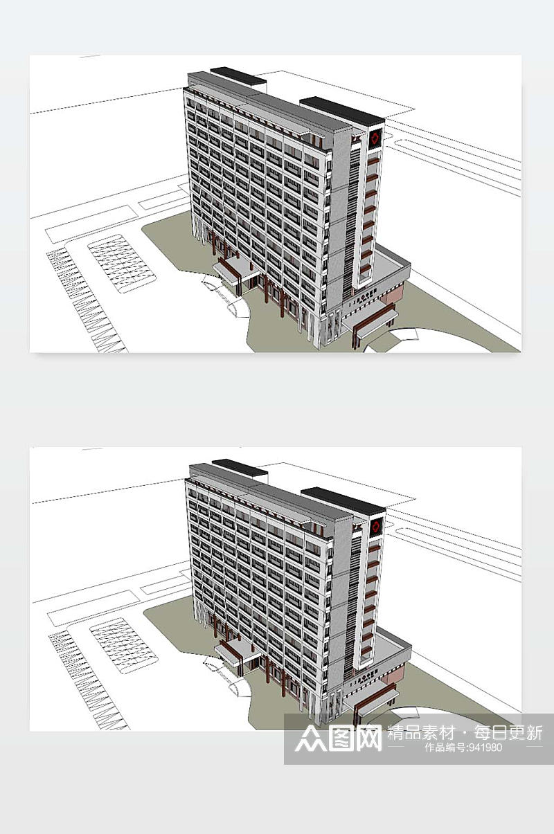 医院SU设计下载素材