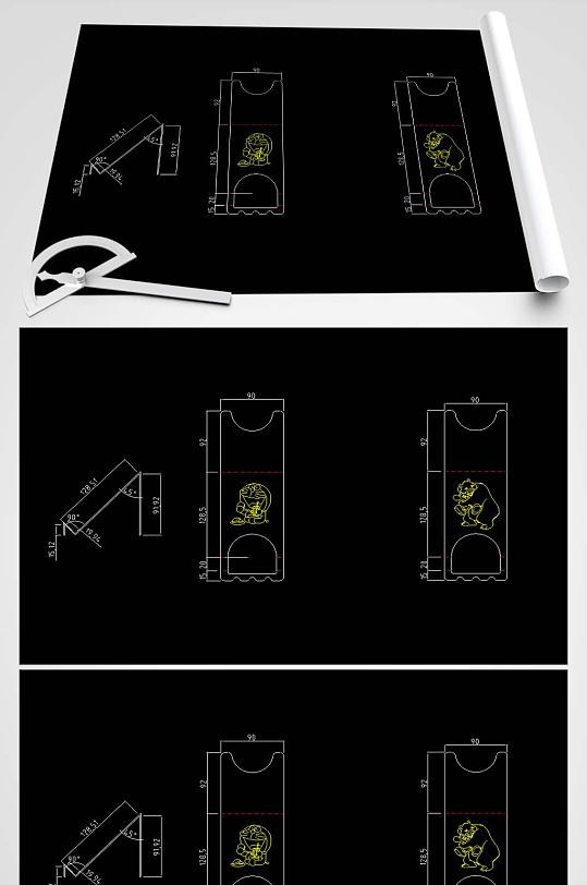 手机座CAD图纸-众图网