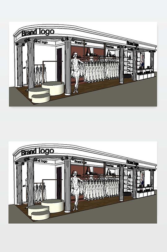 3D服装店设计下载-众图网