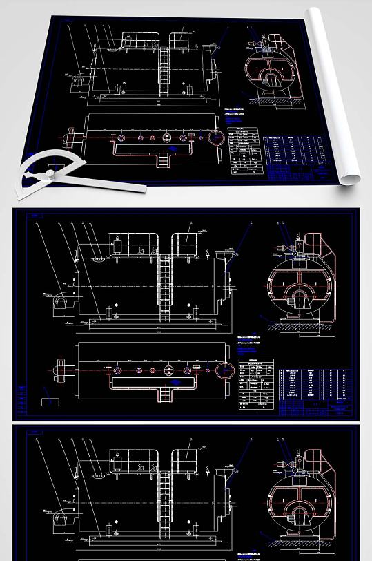 卧式燃气热水锅炉-众图网