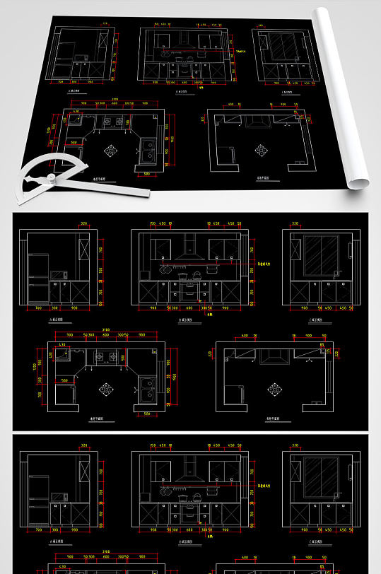 橱柜CAD平面设计图