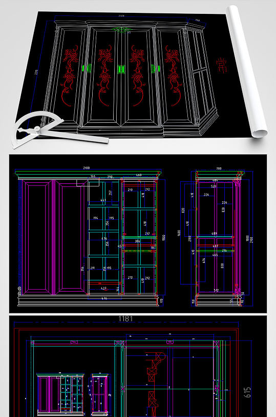 CAD衣柜平面设计图