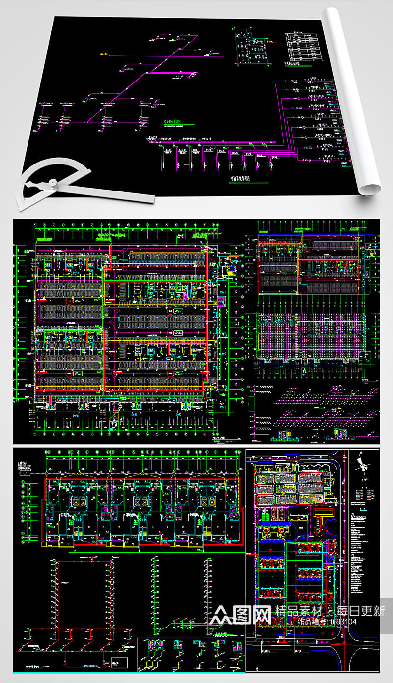 住宅小区给排水CAD施工图素材